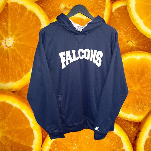 Russell Athletic Men's Long Sleeve Fleece Blue Falcons Printed‎ Hoodies Size XL - Picture 2 of 8